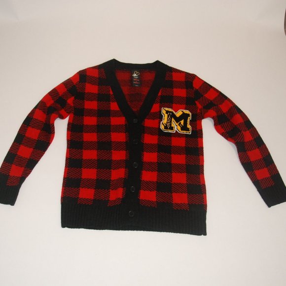 Forever 21 mickey mouse plaid cardigan - Picture 1 of 6
